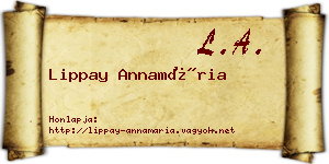 Lippay Annamária névjegykártya